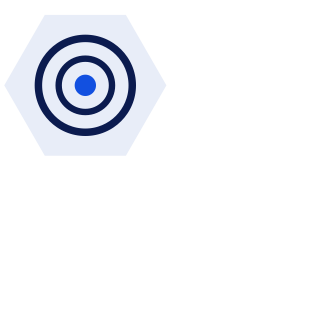 Icono de misión: diana con centro azul